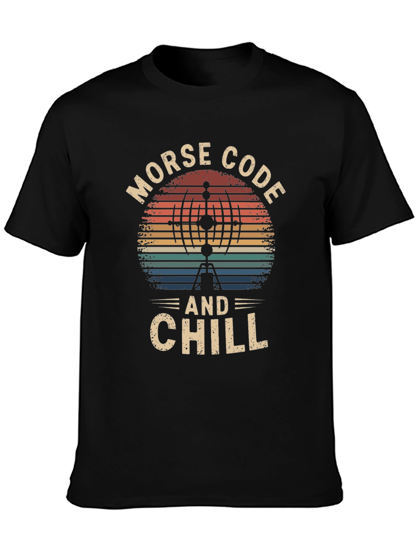 Morse Code and Chill Retro T-Shirt