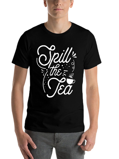 Spill the Tea Graphic Tee - Trendy Black T-Shirt
