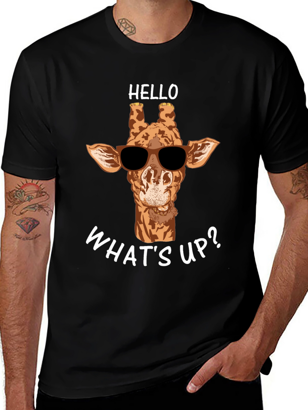 Cool Giraffe T-Shirt - Hello Whats Up?