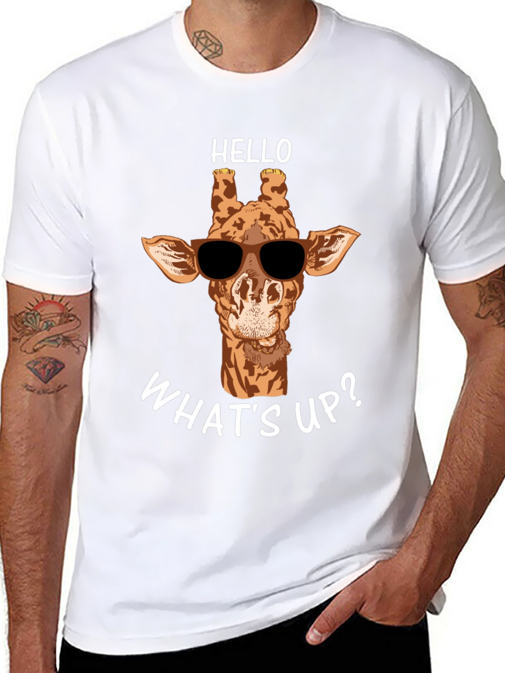 Cool Giraffe T-Shirt - Hello Whats Up?