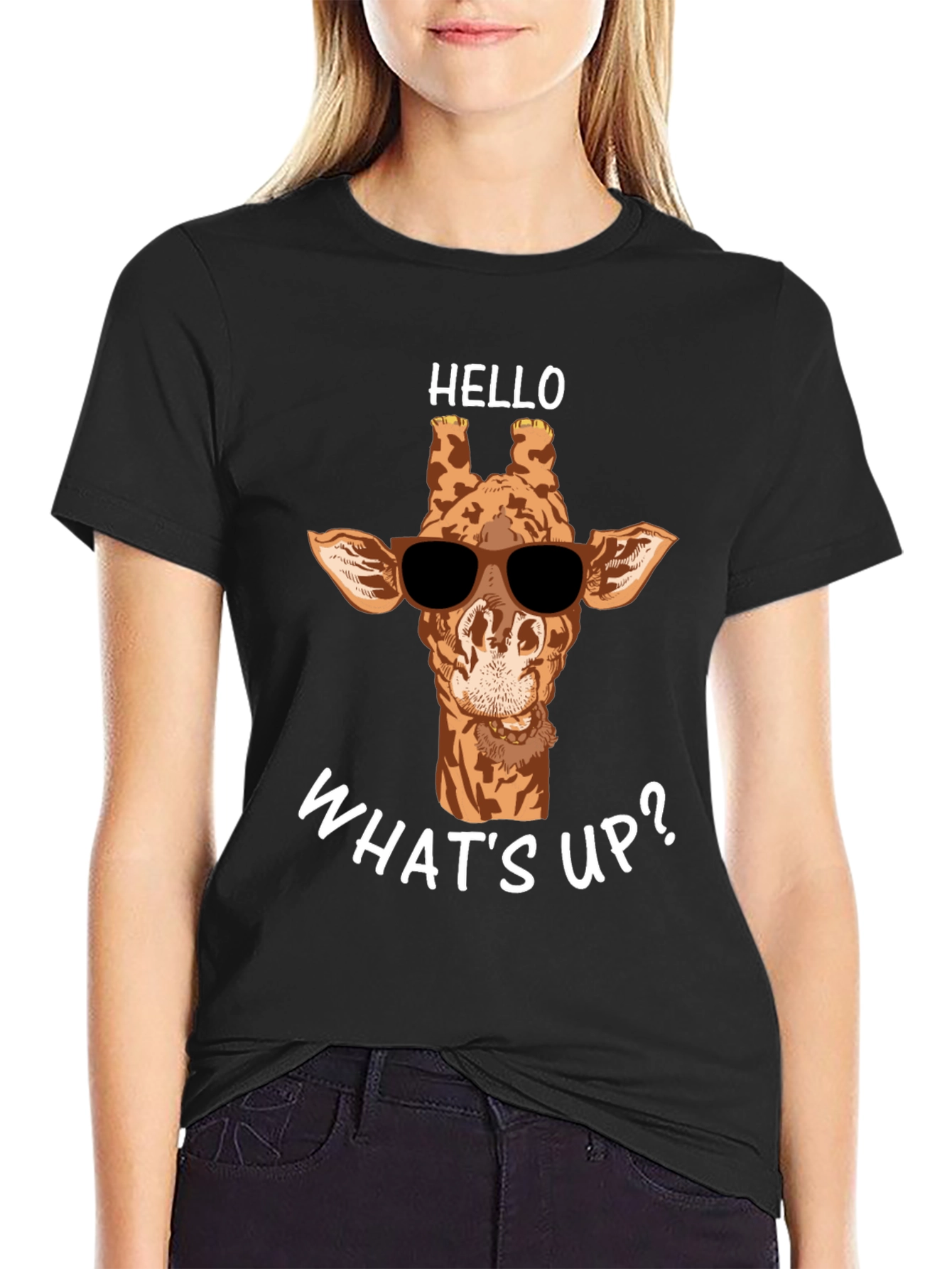 Cool Giraffe T-Shirt - Hello Whats Up?