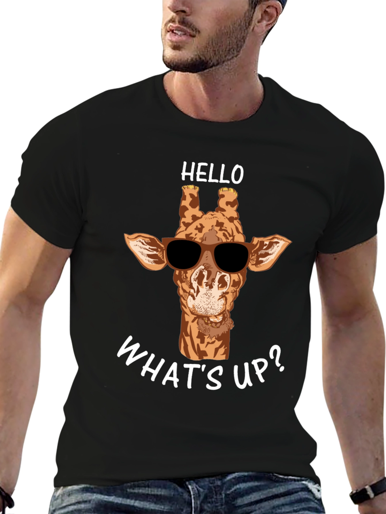 Cool Giraffe T-Shirt - Hello Whats Up?