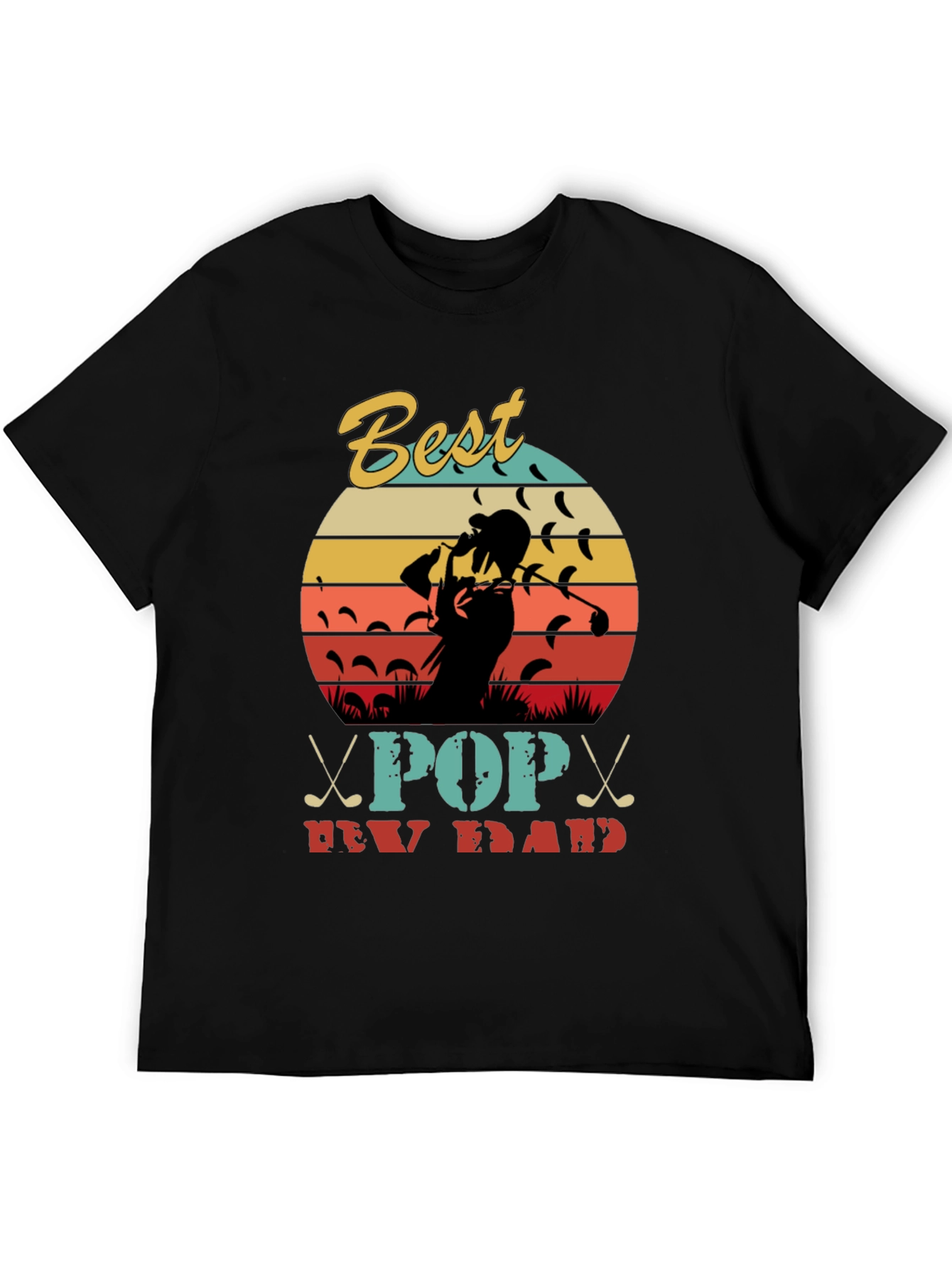 Best Pop New Dad Golf T-Shirt Retro Design