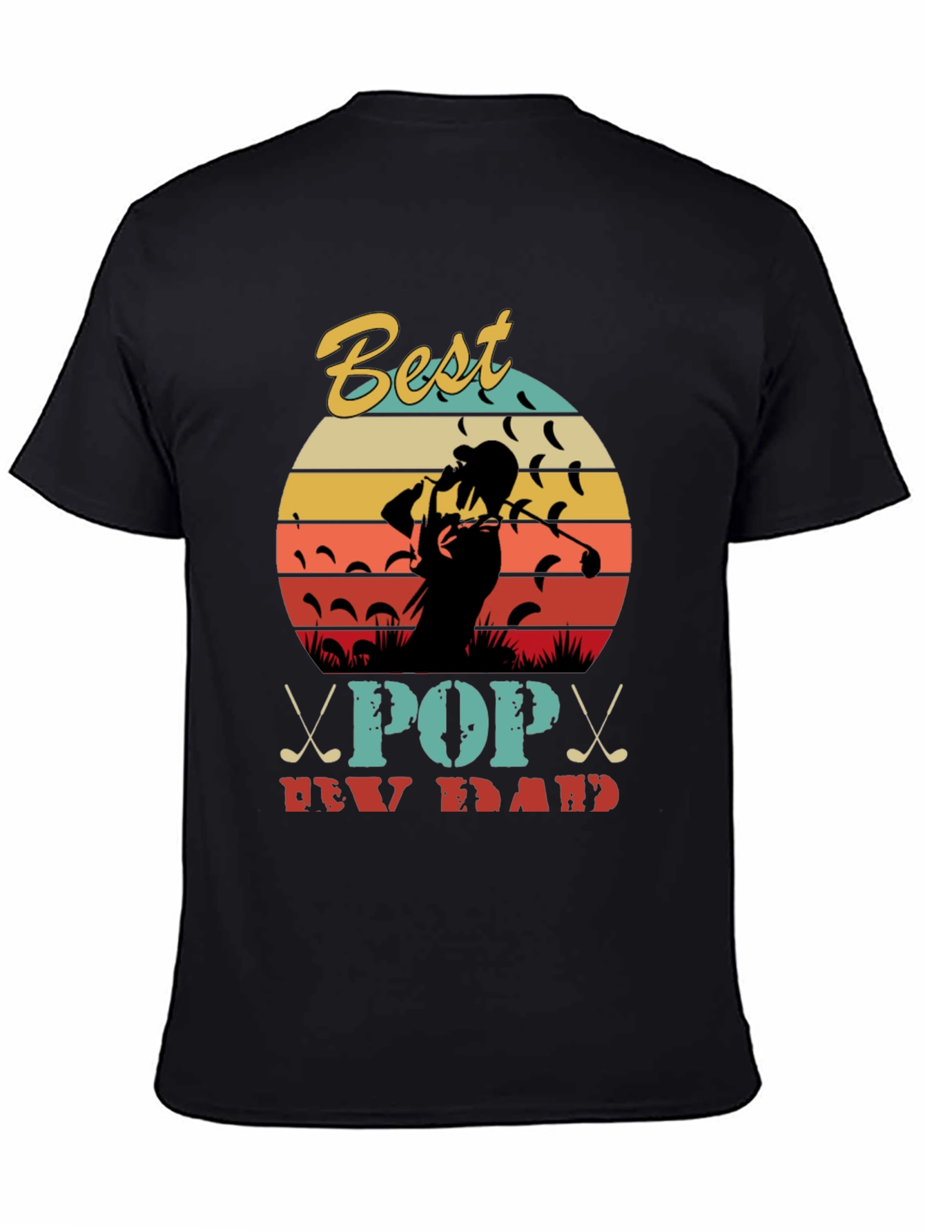 Best Pop New Dad Golf T-Shirt Retro Design