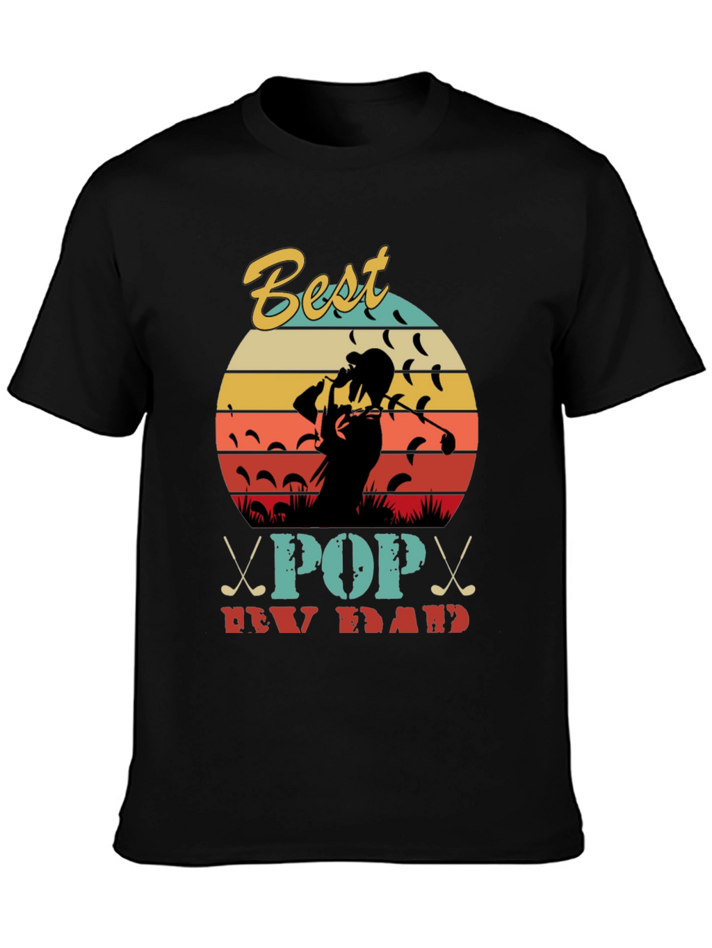 Best Pop New Dad Golf T-Shirt Retro Design