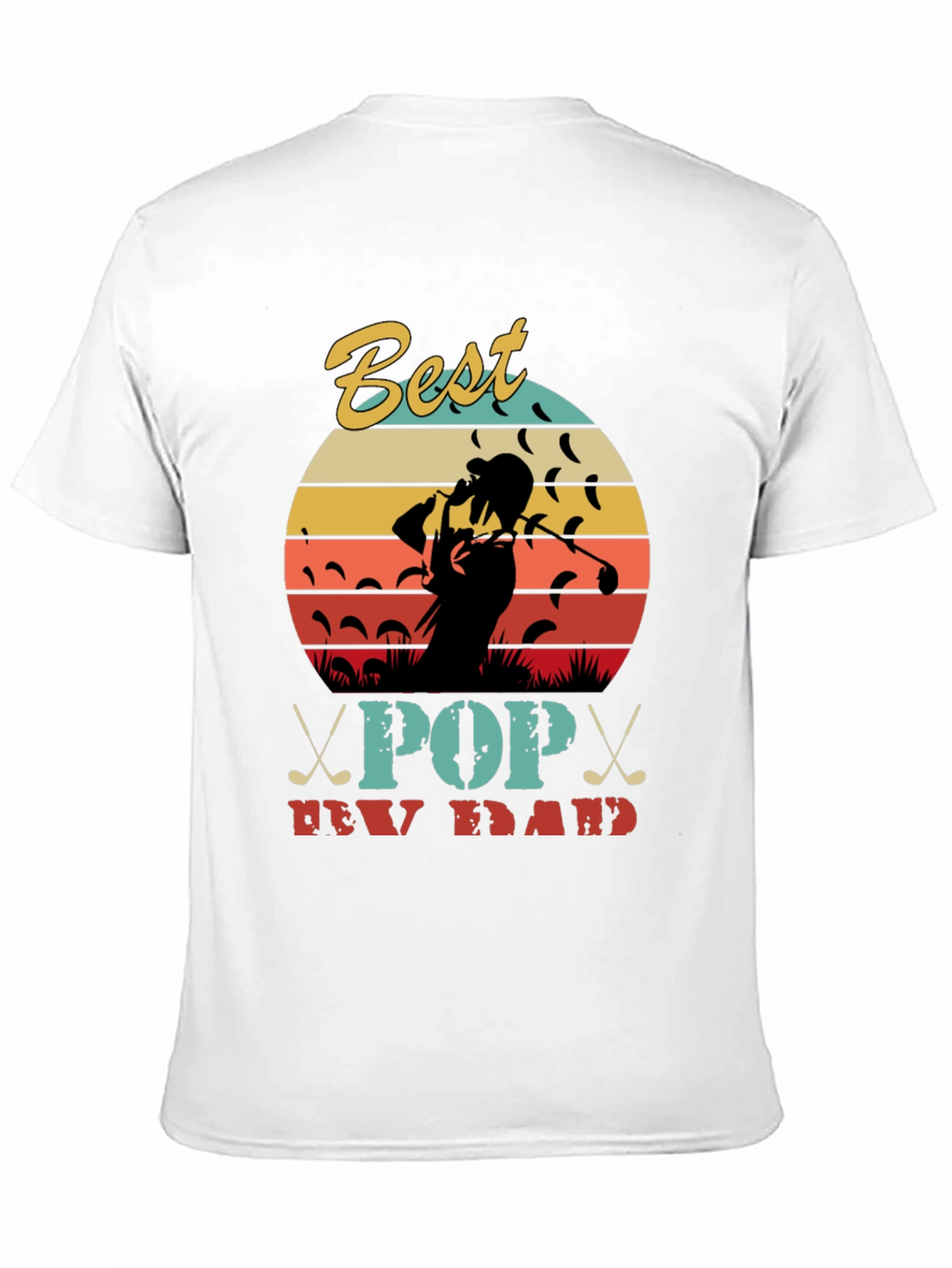 Best Pop New Dad Golf T-Shirt Retro Design