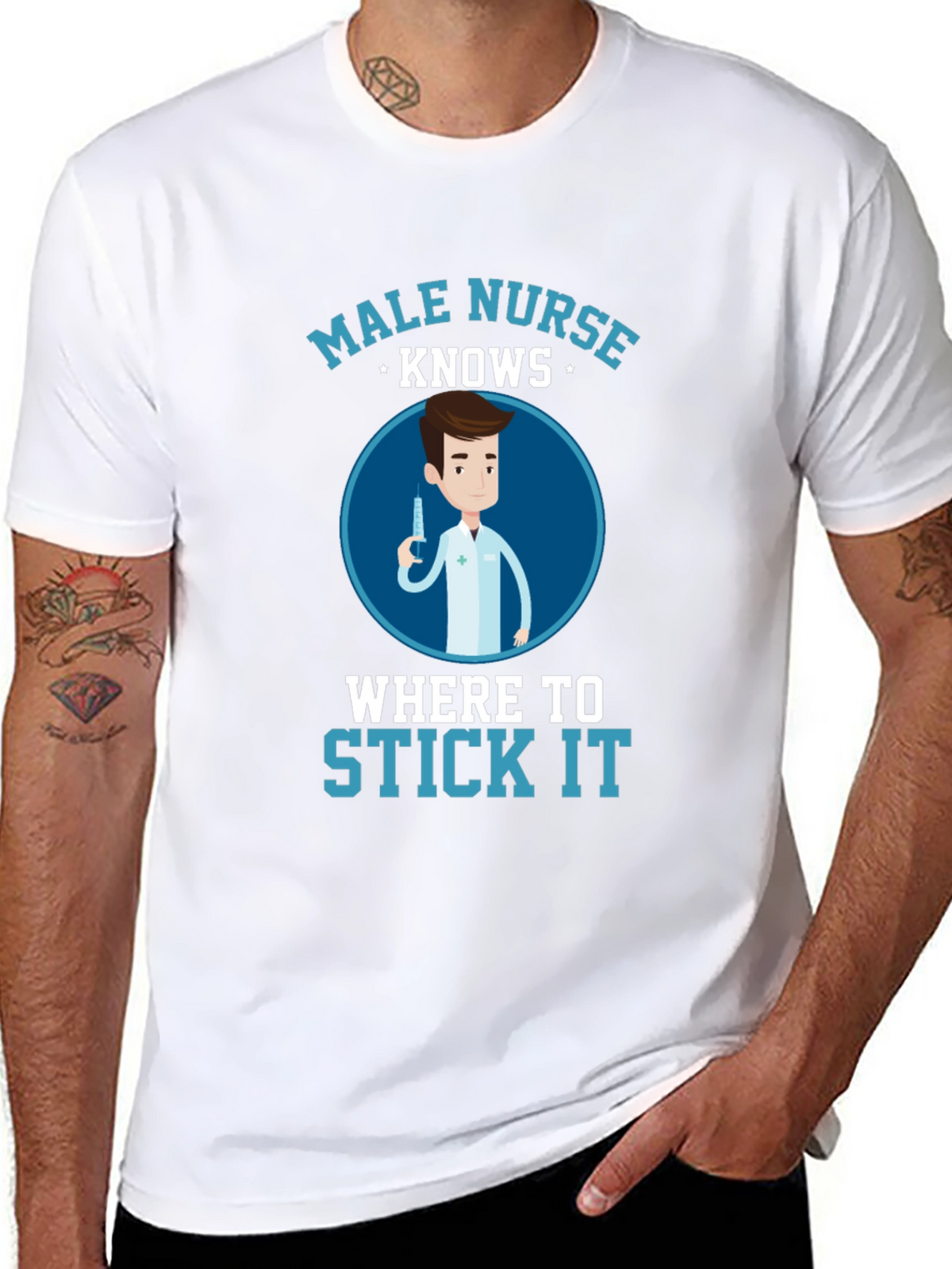 Male Nurse Knows Funny T-Shirt