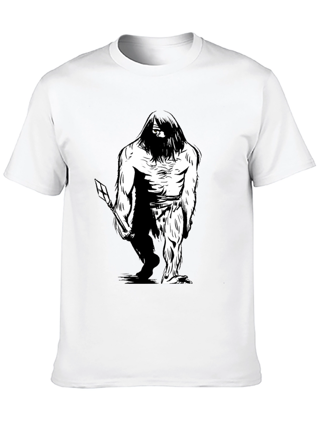 Sasquatch Graphic Tee - Black Cotton Blend T-Shirt