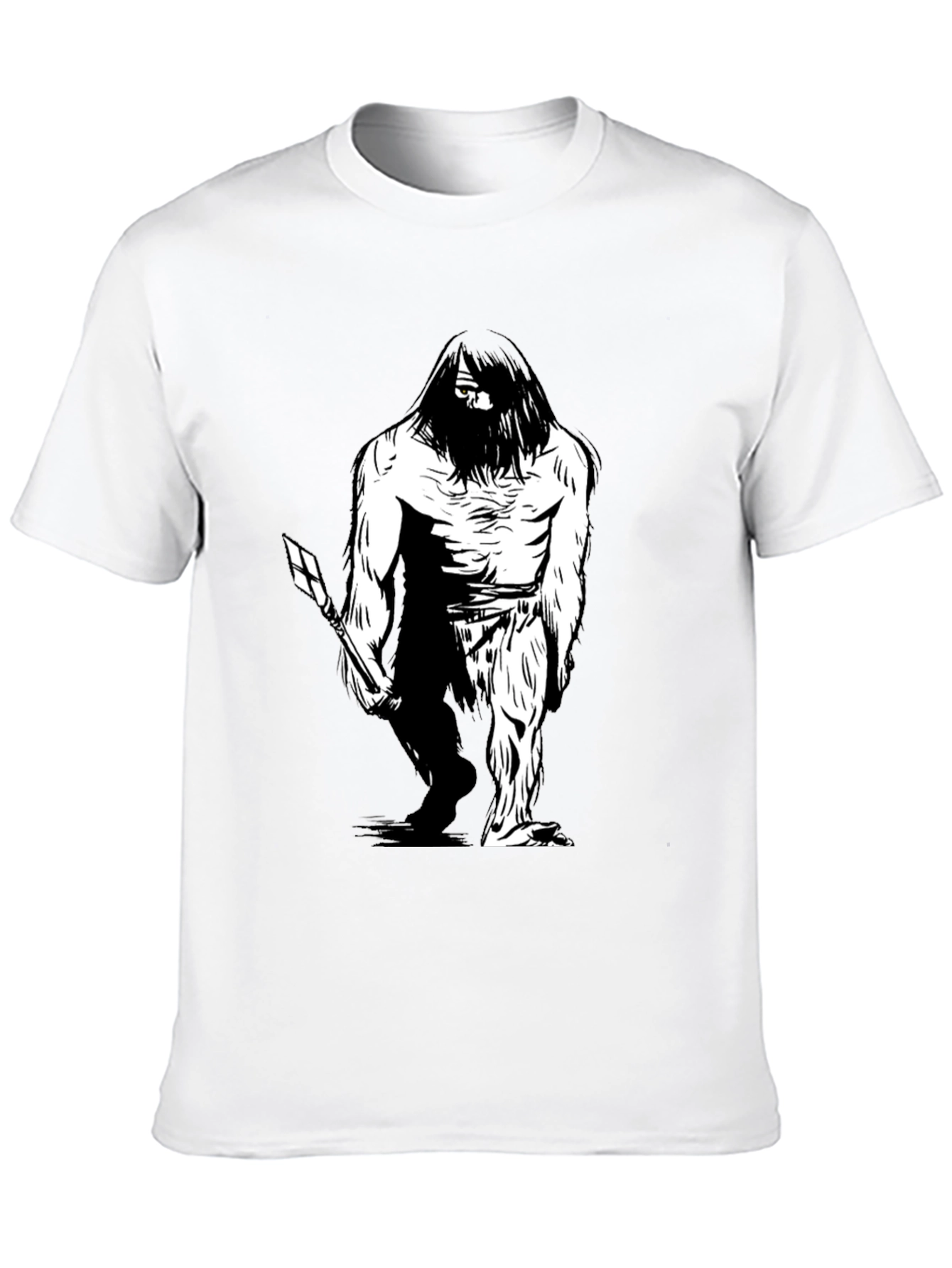 Sasquatch Graphic Tee - Black Cotton Blend T-Shirt