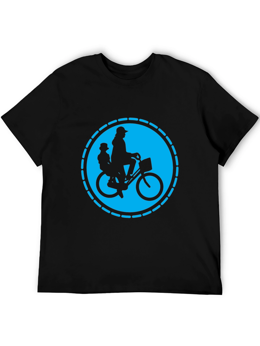 Dad and Kid Bike Ride T-Shirt - Black
