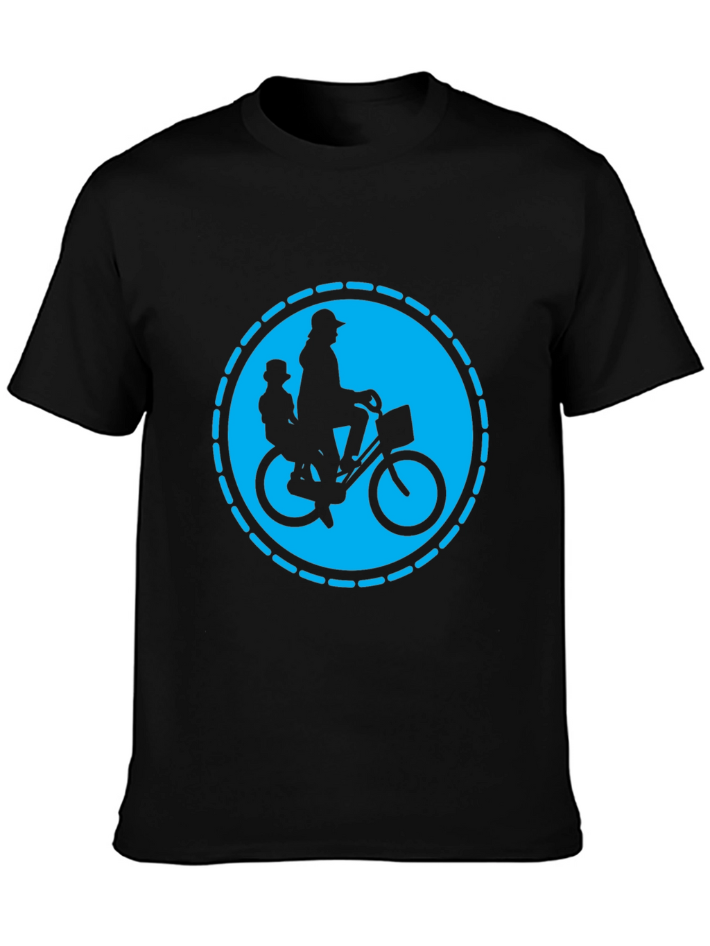 Dad and Kid Bike Ride T-Shirt - Black