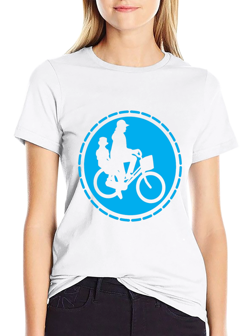 Dad and Kid Bike Ride T-Shirt - Black