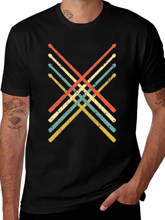 Retro Drumsticks Graphic Tee