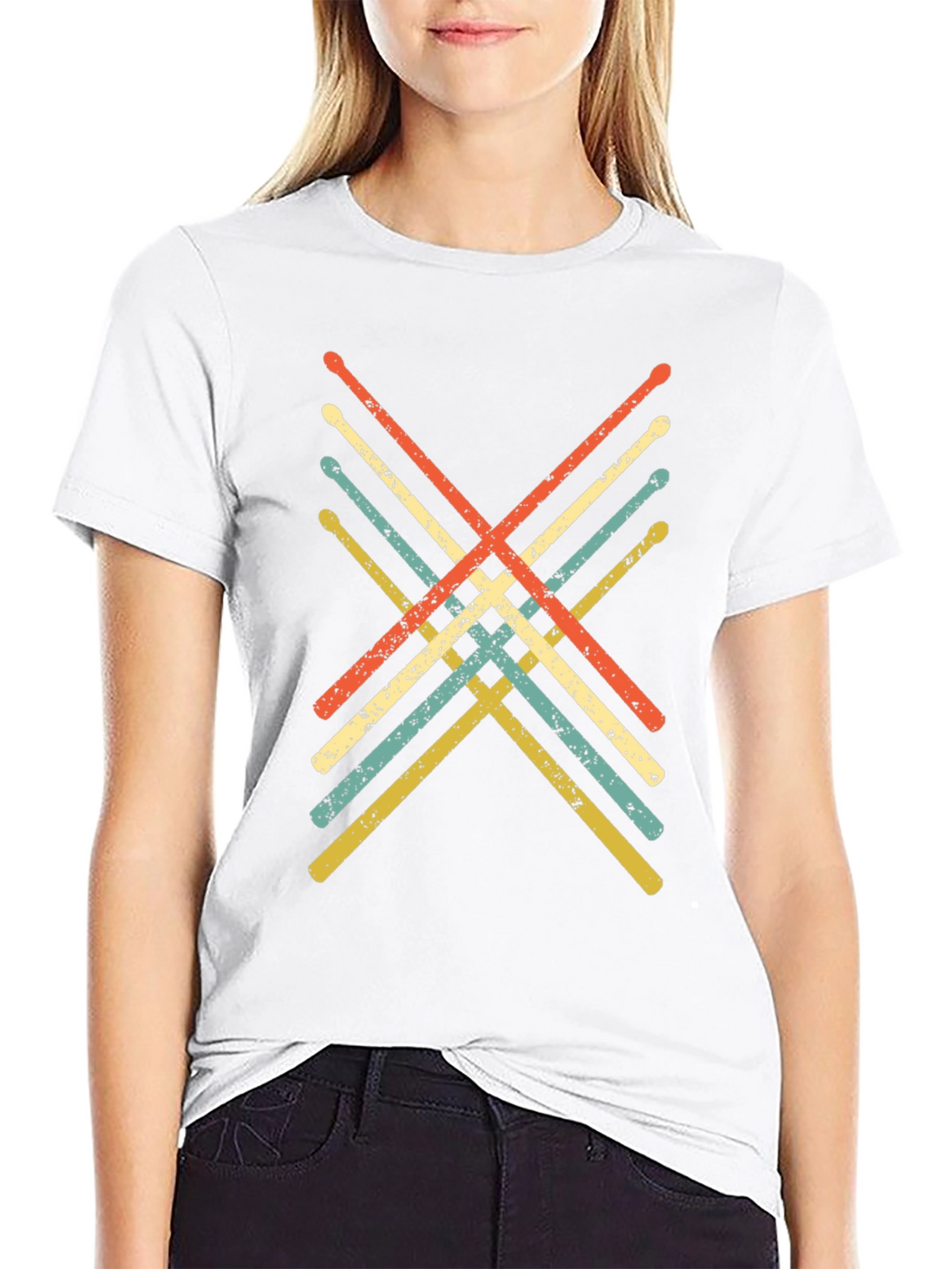 Retro Drumsticks Graphic Tee