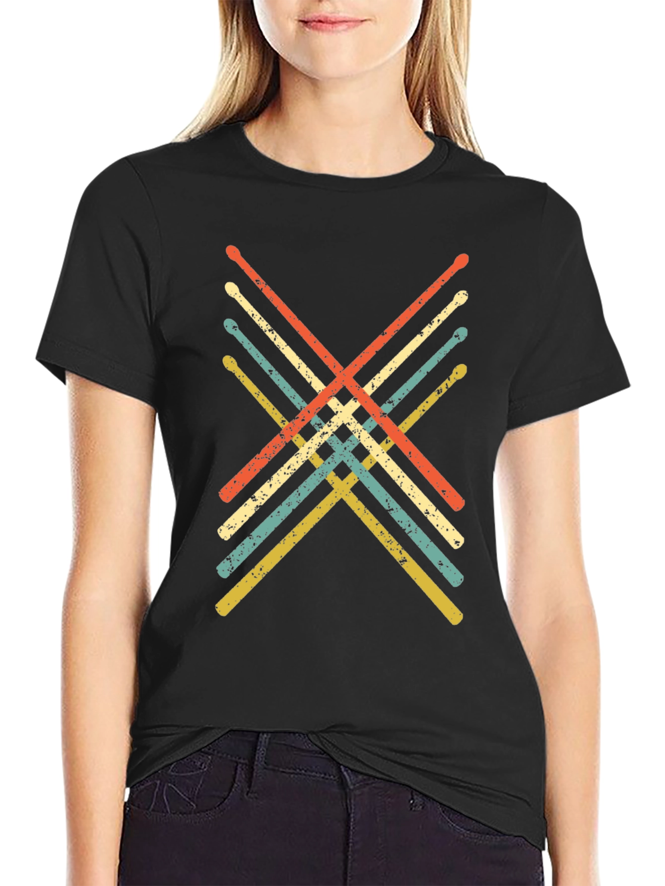 Retro Drumsticks Graphic Tee