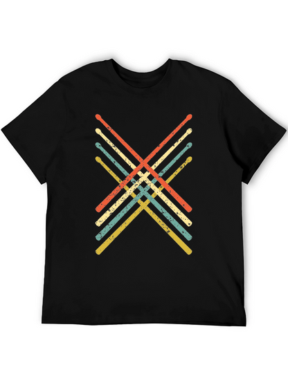 Retro Drumsticks Graphic Tee