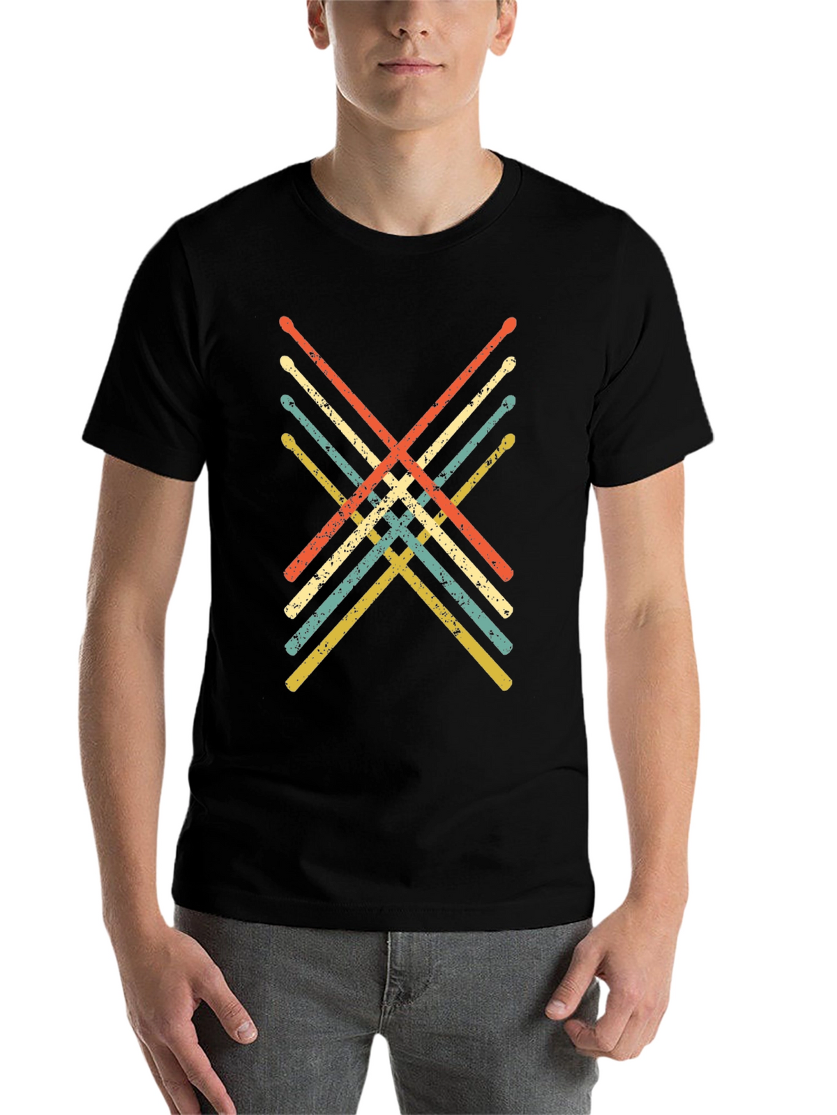 Retro Drumsticks Graphic Tee