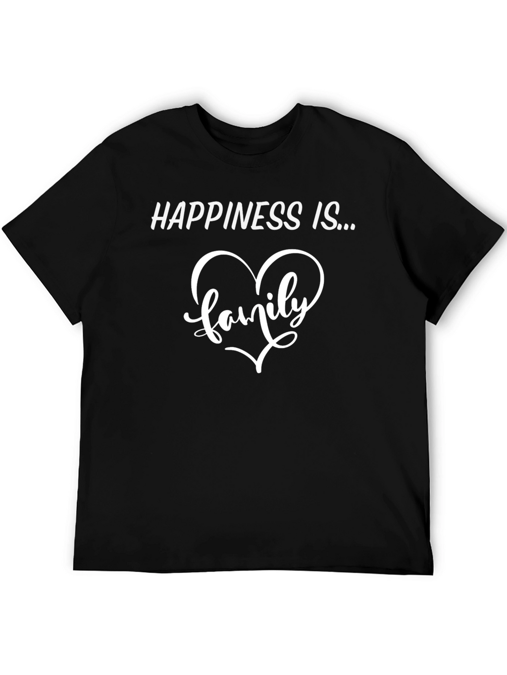 Happiness is Family Graphic Tee - Soft Cotton Blend