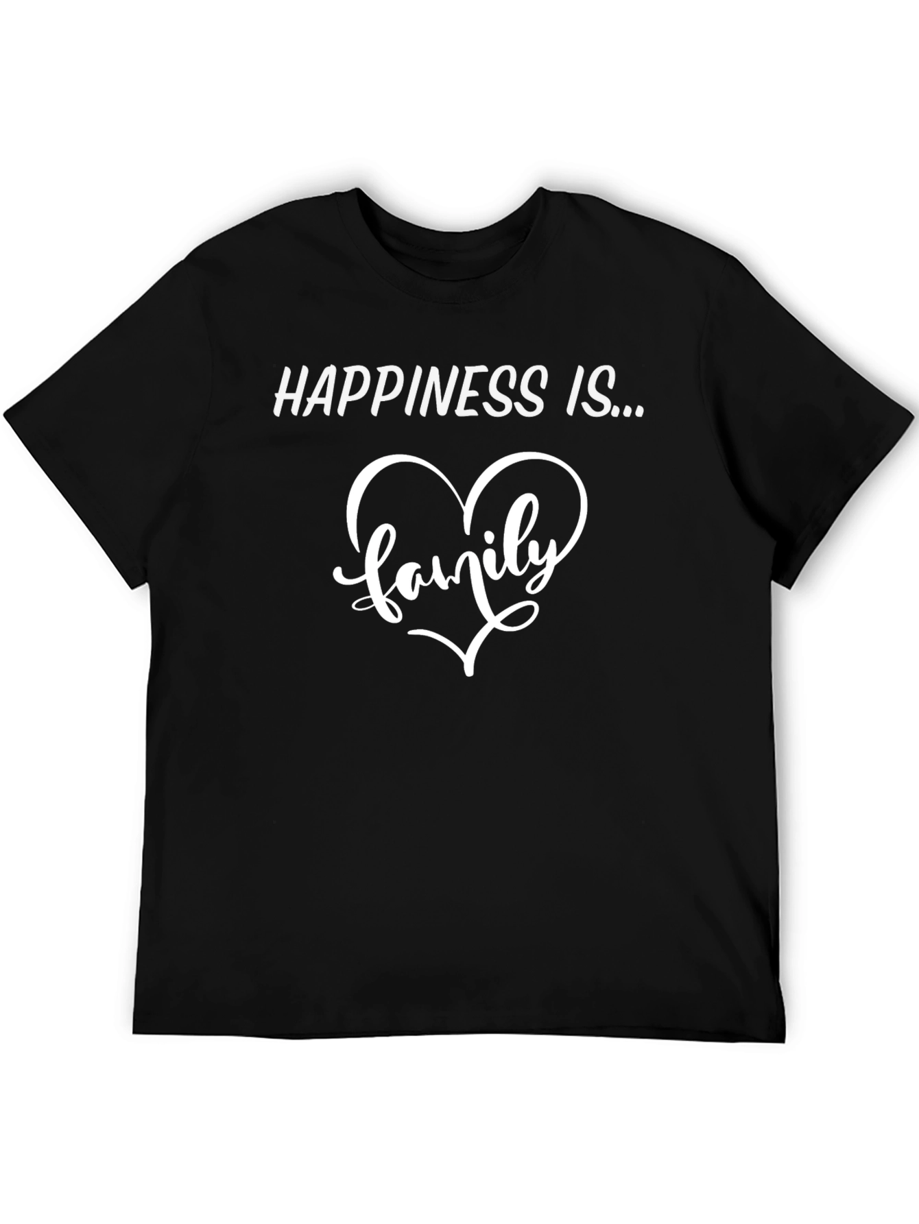 Happiness is Family Graphic Tee - Soft Cotton Blend