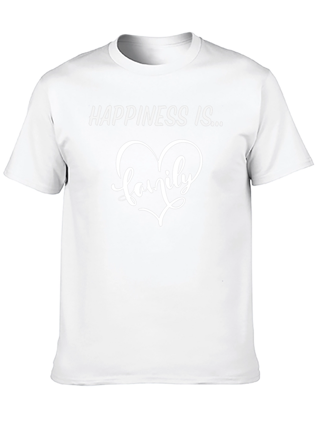Happiness is Family Graphic Tee - Soft Cotton Blend