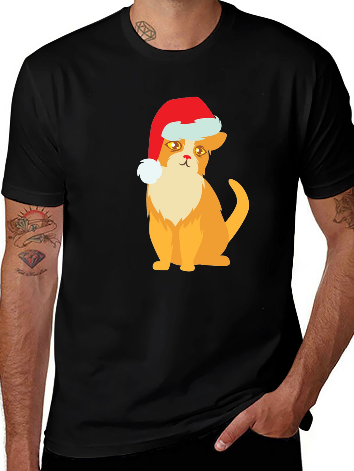 Festive Cat T-Shirt: Holiday Cheer