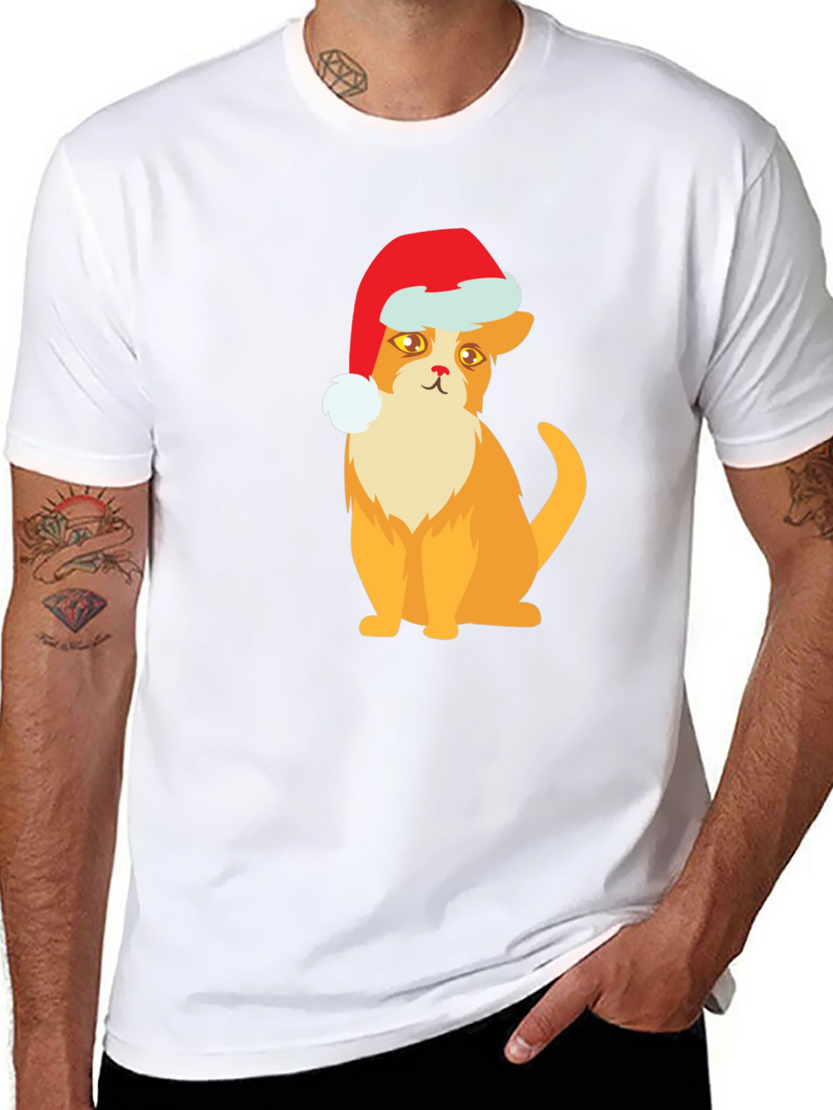 Festive Cat T-Shirt: Holiday Cheer