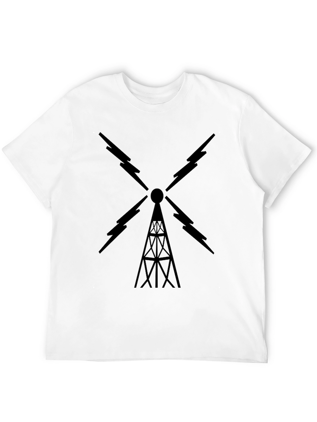 Black Radio Tower Graphic Tee