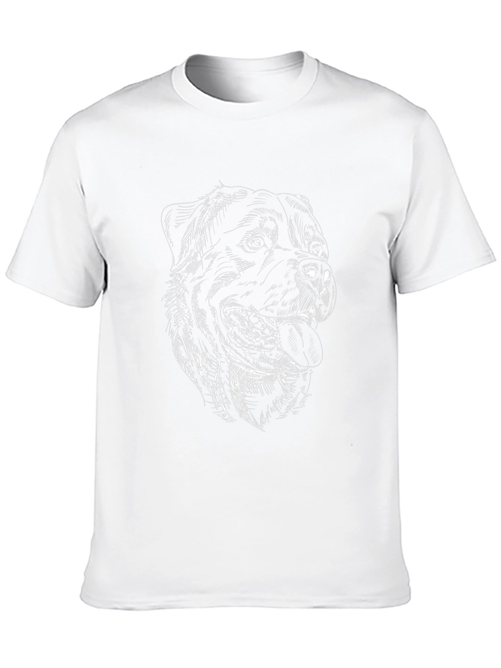 Rottweiler Sketch Graphic Tee - Black Cotton Shirt