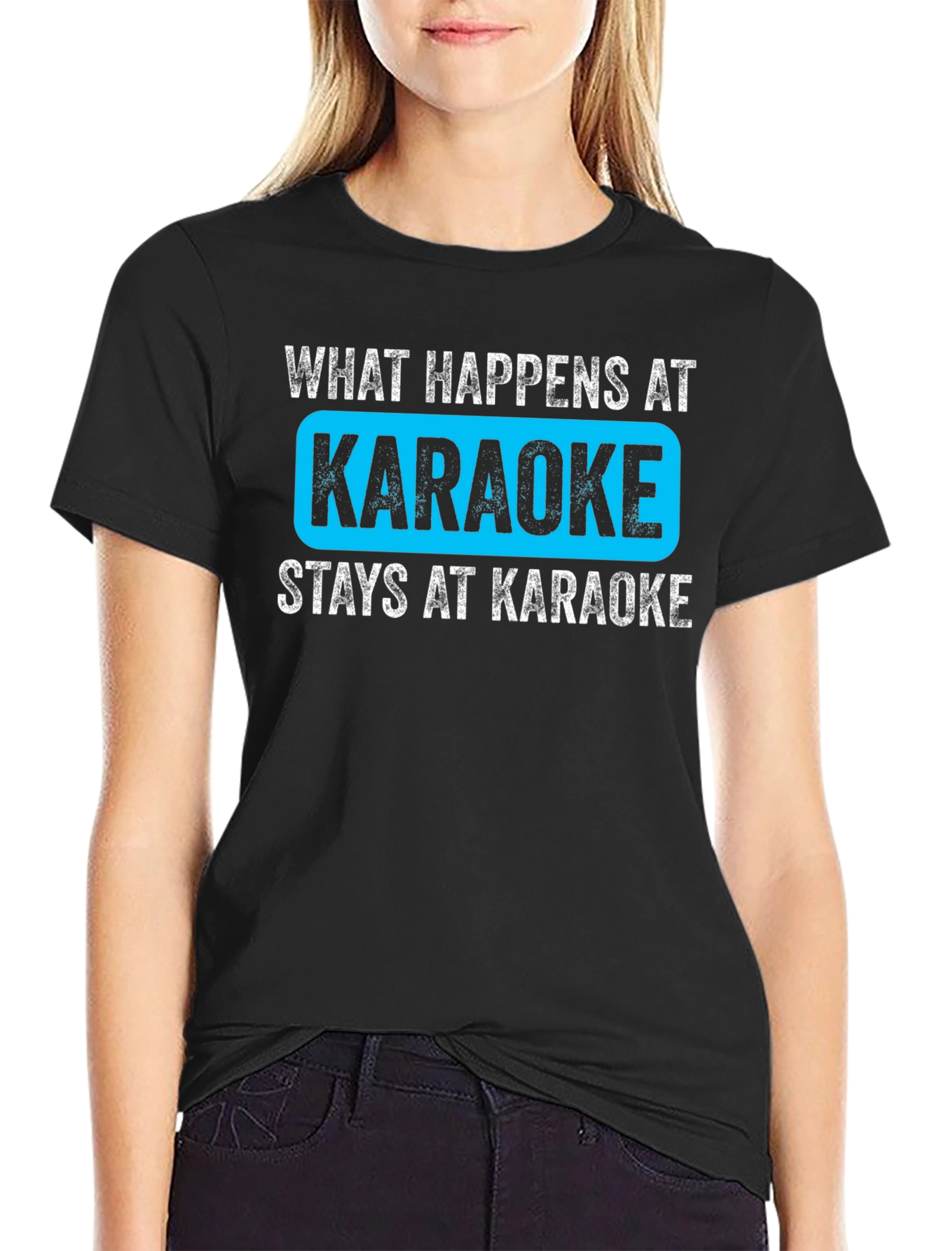 What Happens at Karaoke Black T-Shirt