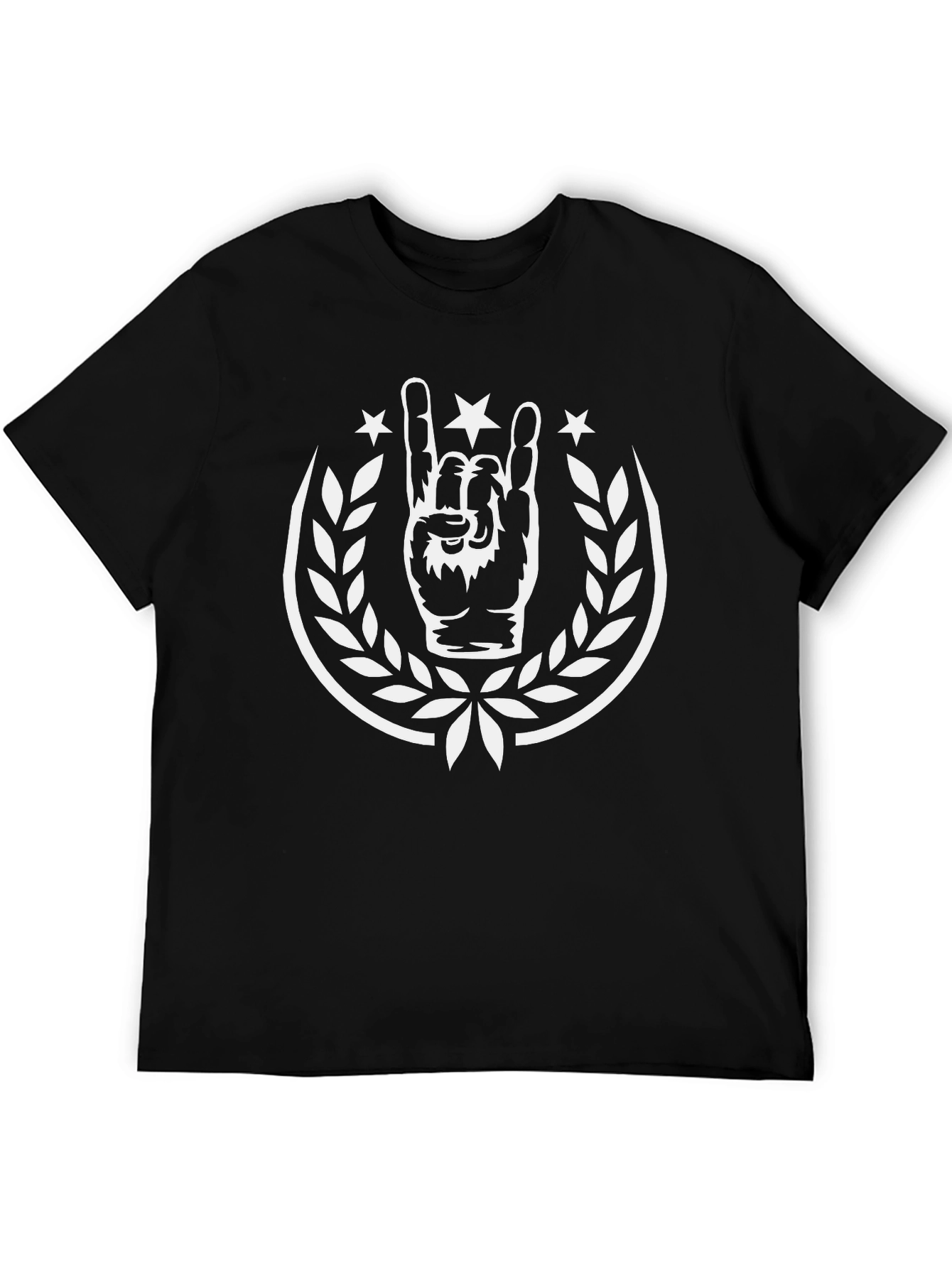 Rock On Tee - Black T-Shirt with Graphic Print