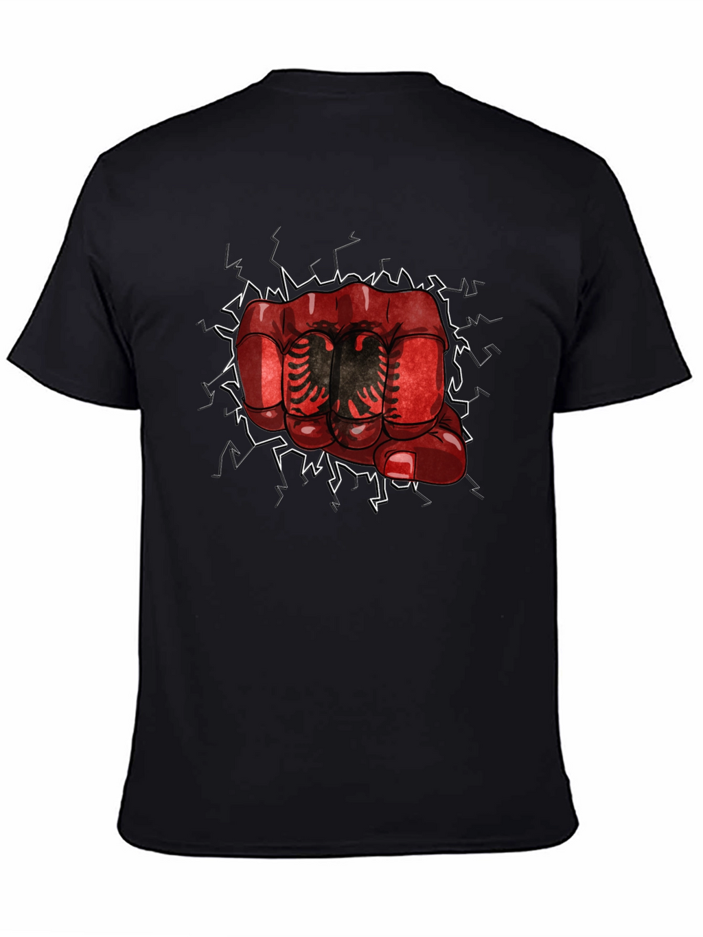 Albania Fist Graphic T-Shirt - Black