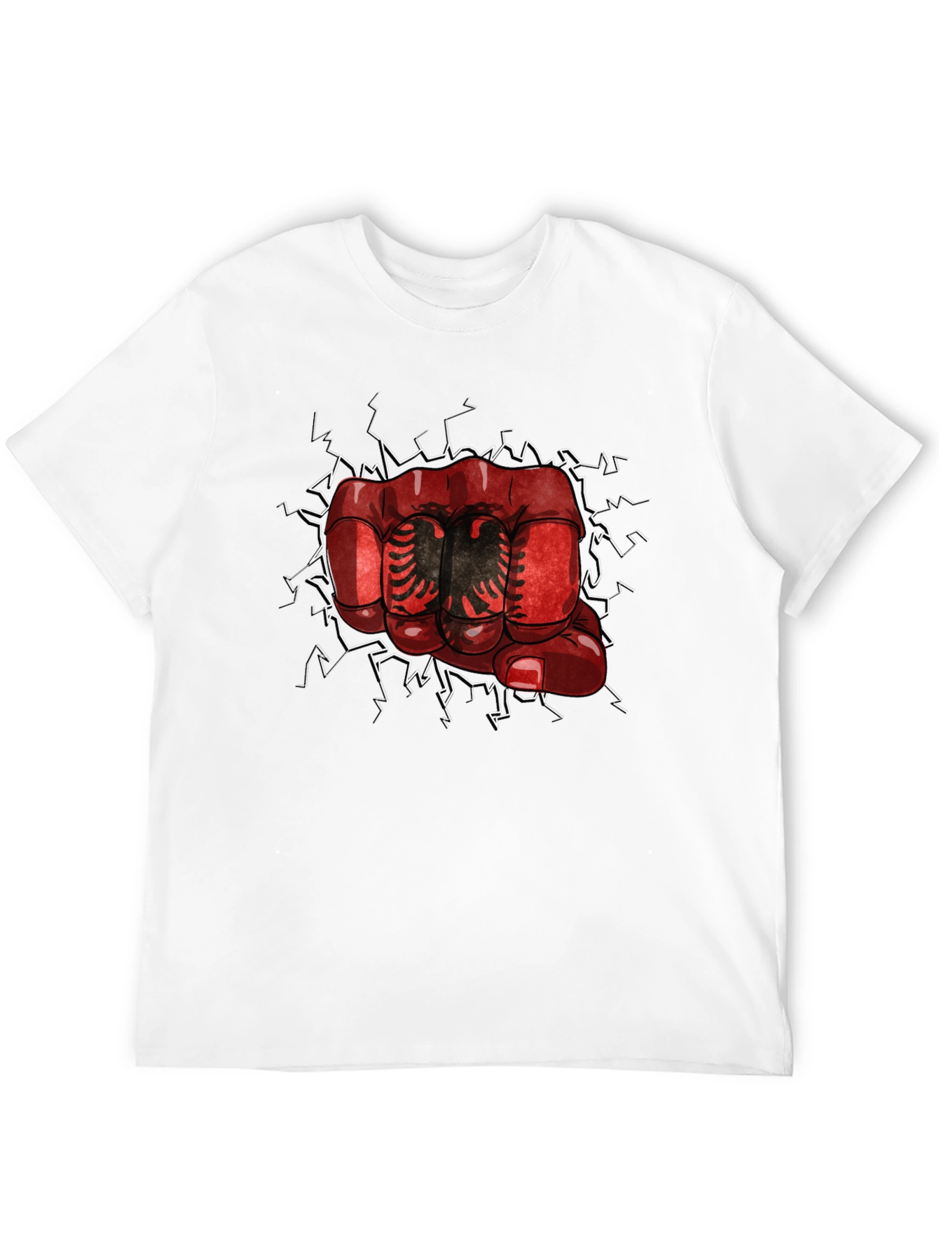 Albania Fist Graphic T-Shirt - Black