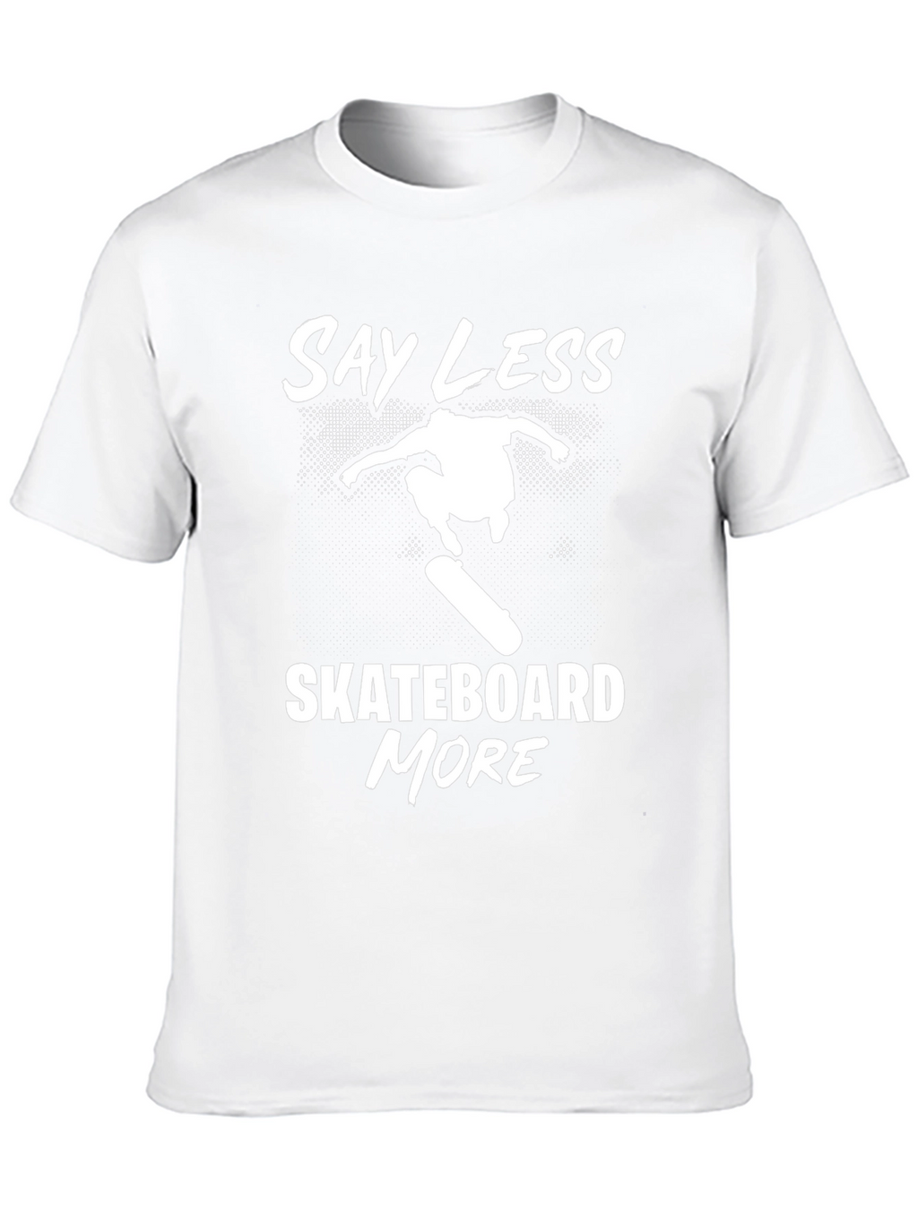 Say Less Skateboard More Graphic T-Shirt - Black