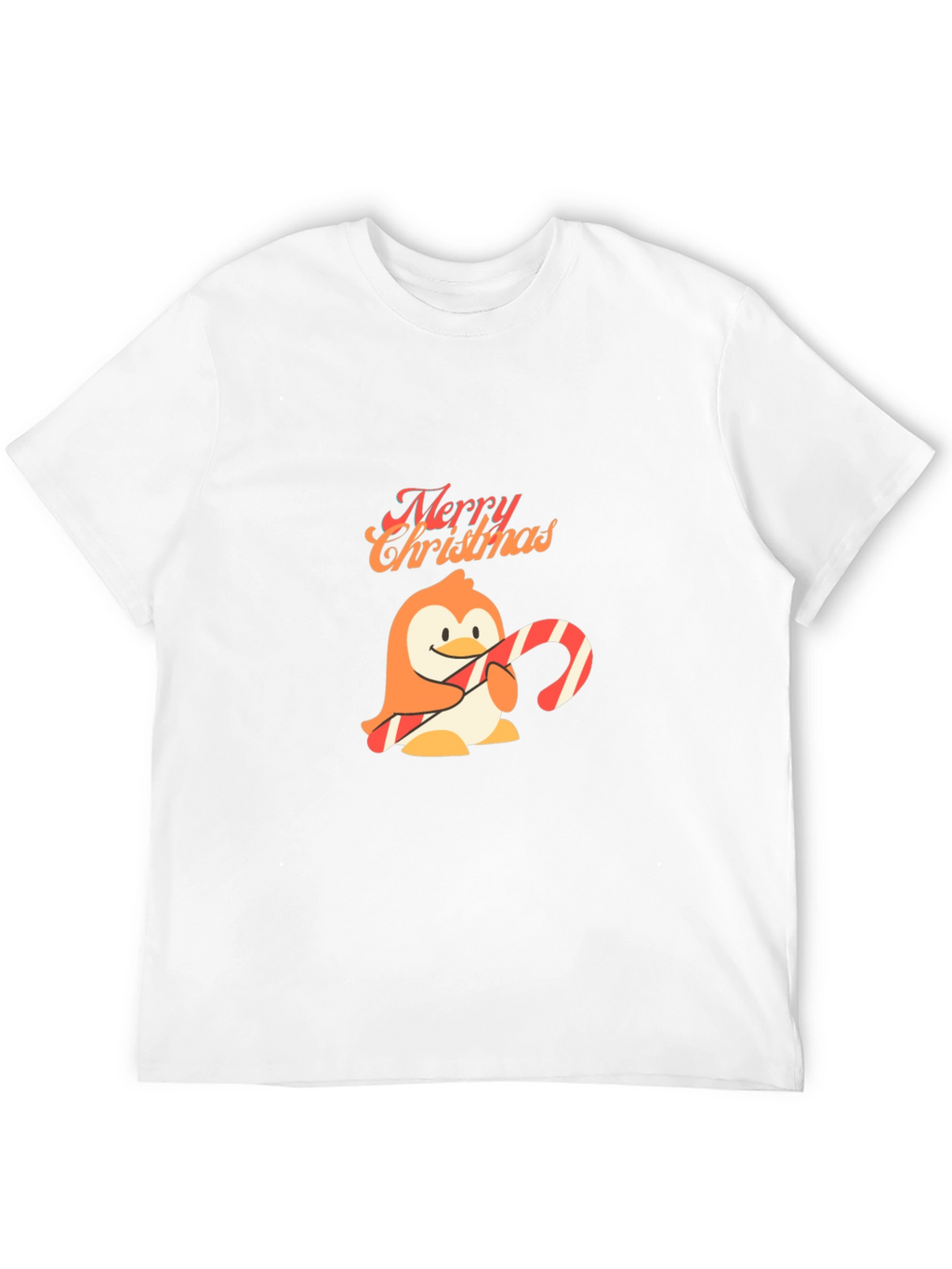 Festive Penguin Merry Christmas Black T-Shirt