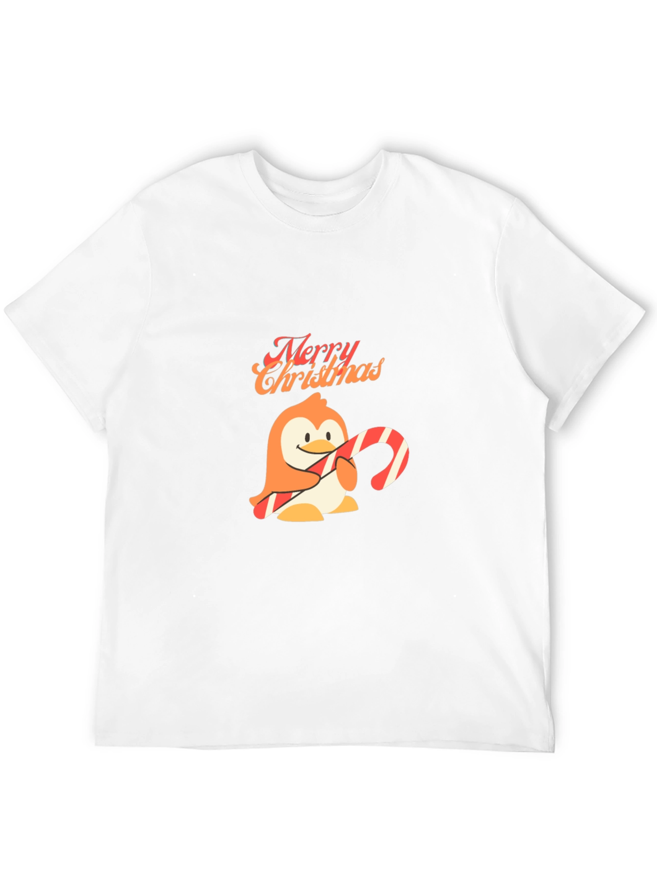 Festive Penguin Merry Christmas Black T-Shirt