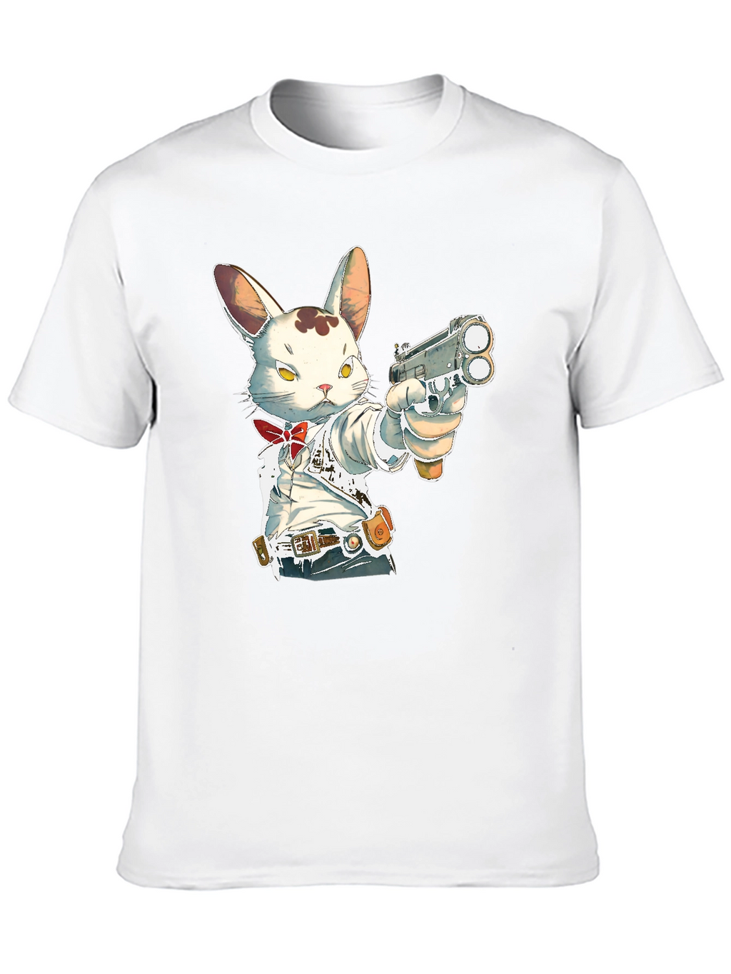 Gun-Toting Bunny T-Shirt - Cool Graphic Tee