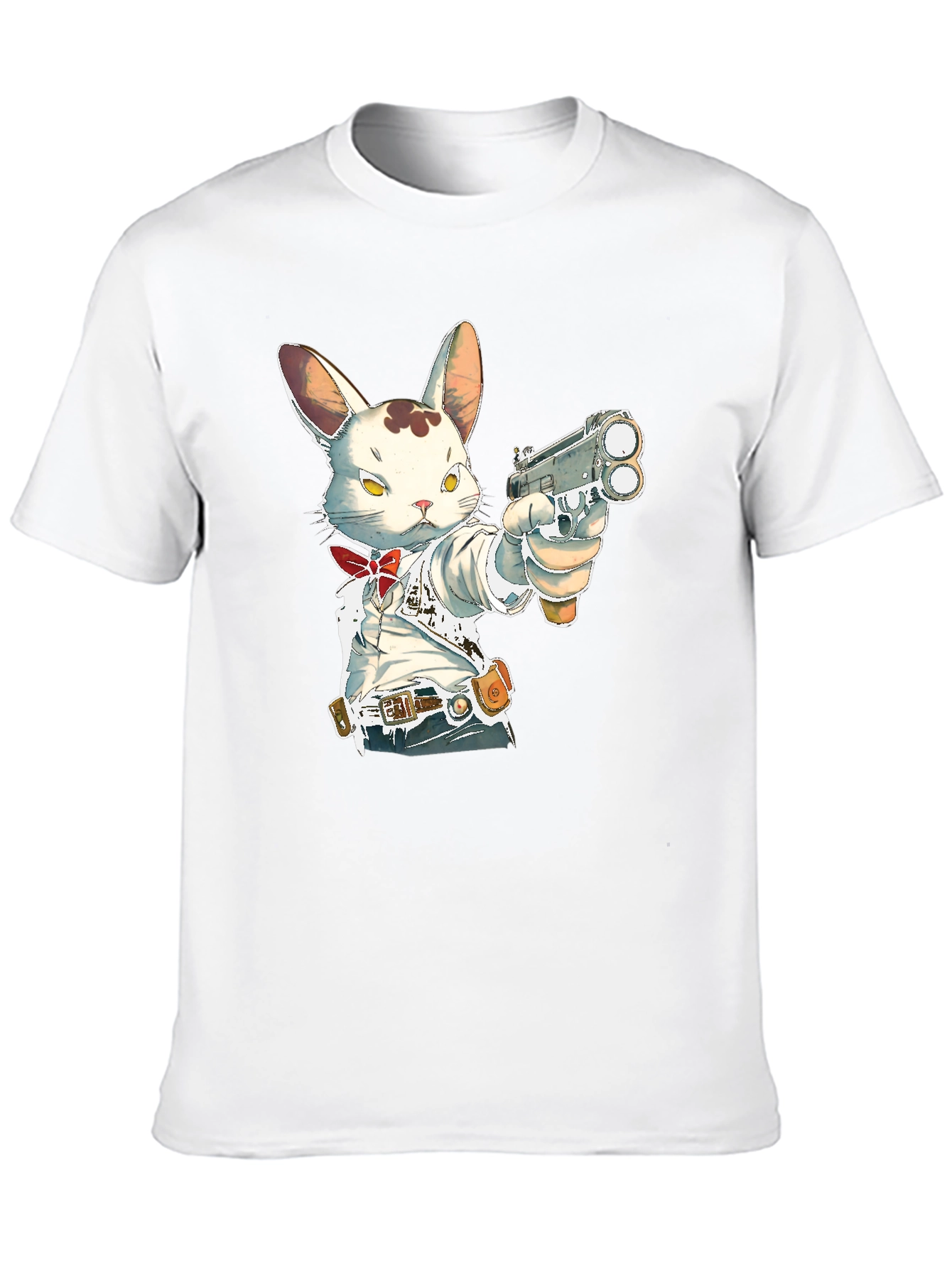 Gun-Toting Bunny T-Shirt - Cool Graphic Tee