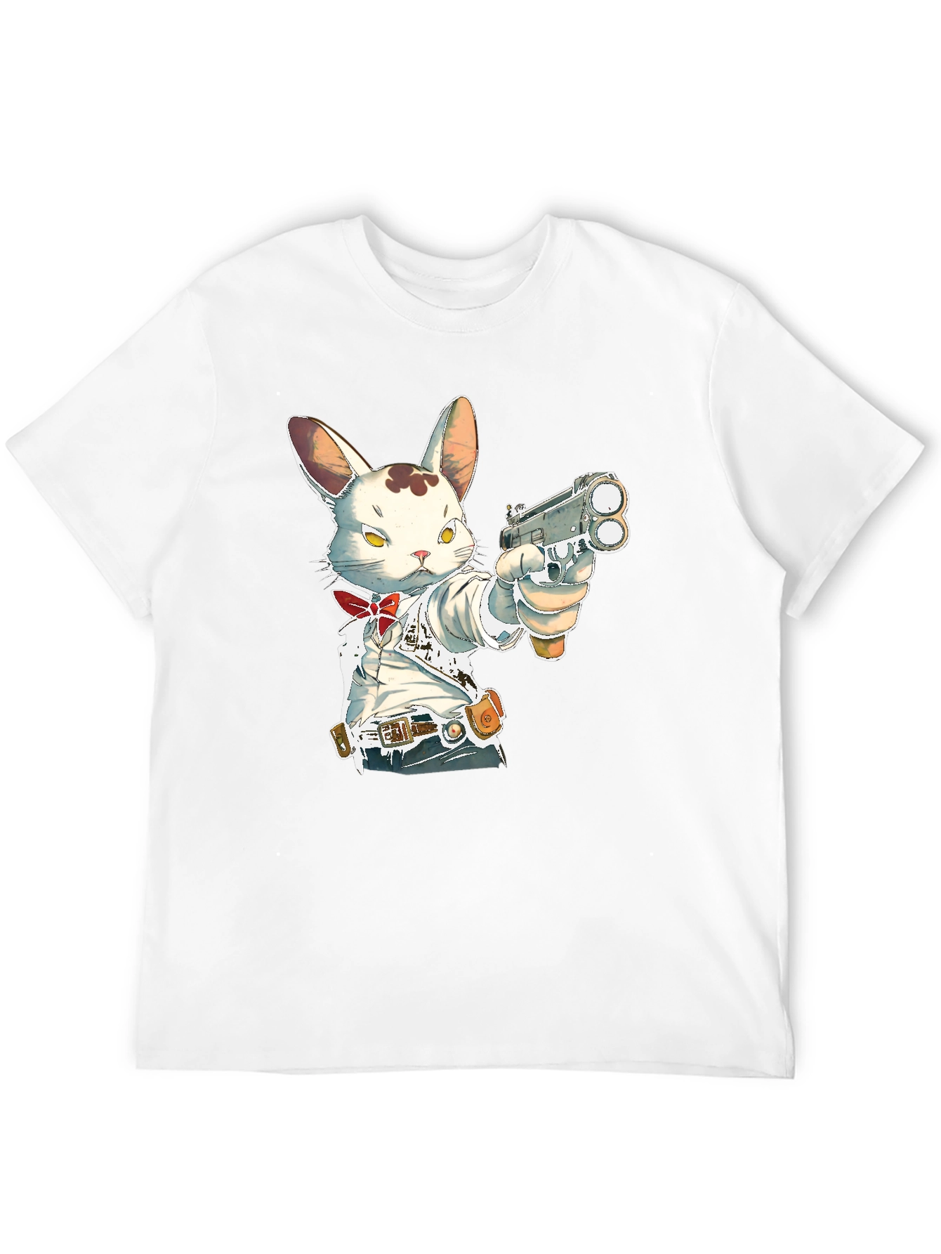 Gun-Toting Bunny T-Shirt - Cool Graphic Tee