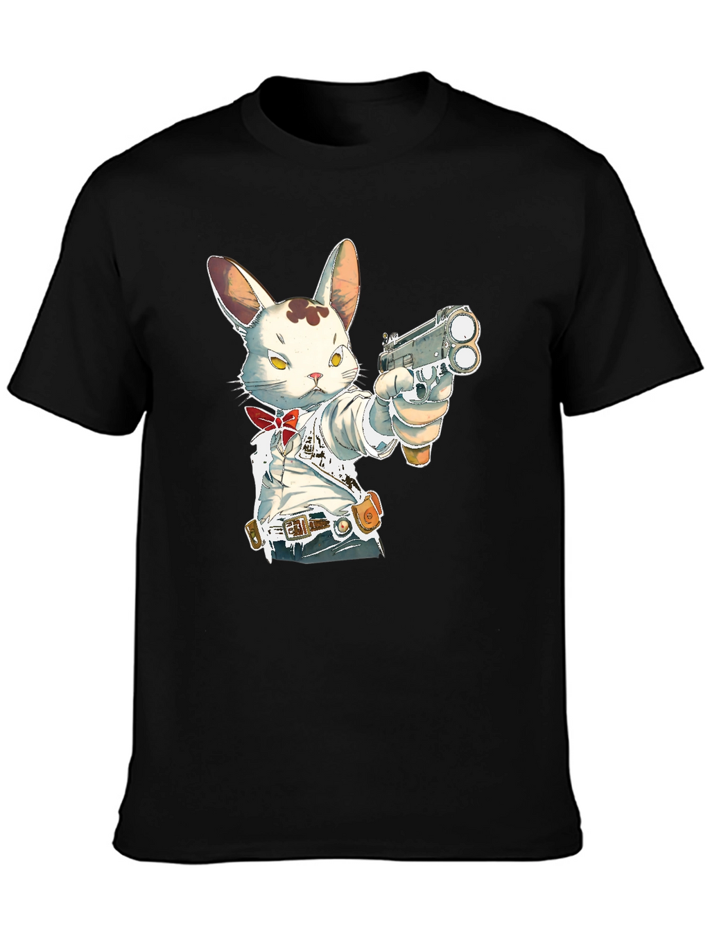 Gun-Toting Bunny T-Shirt - Cool Graphic Tee