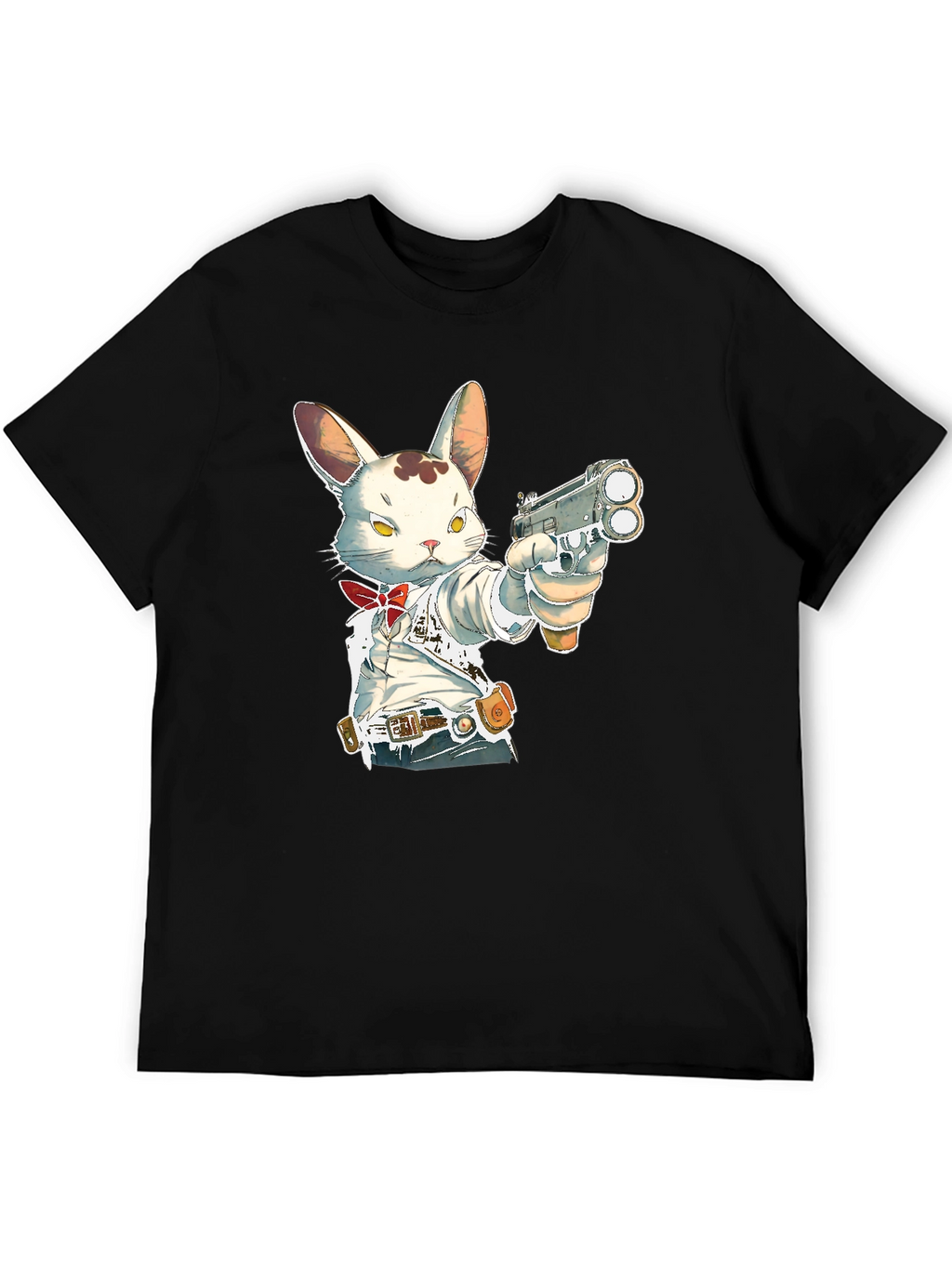 Gun-Toting Bunny T-Shirt - Cool Graphic Tee