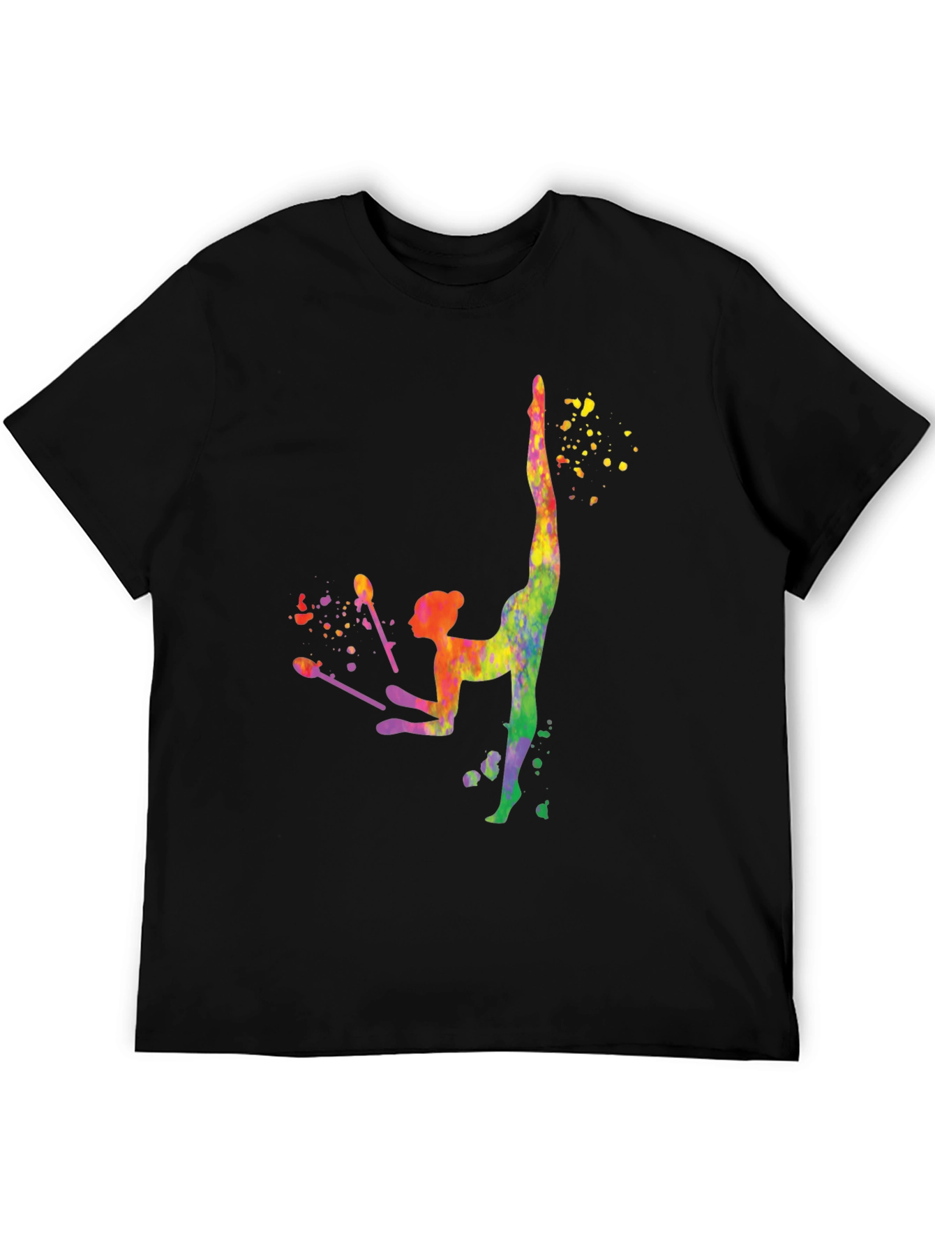 Gymnast Watercolor Graphic Tee - Athletic Style