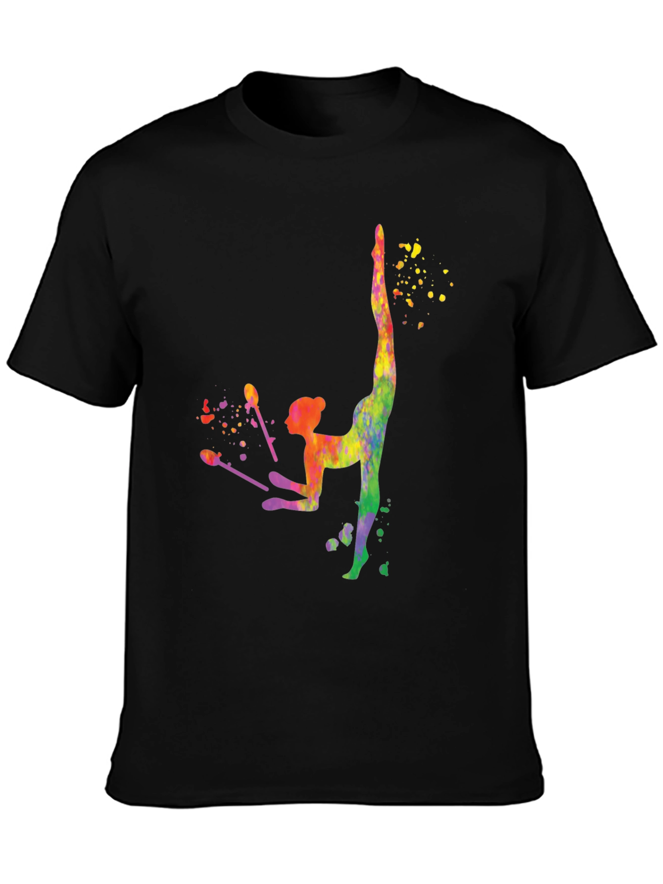 Gymnast Watercolor Graphic Tee - Athletic Style