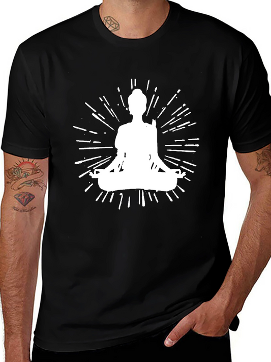 Zen Mode Tee: Meditating Silhouette Graphic T-Shirt