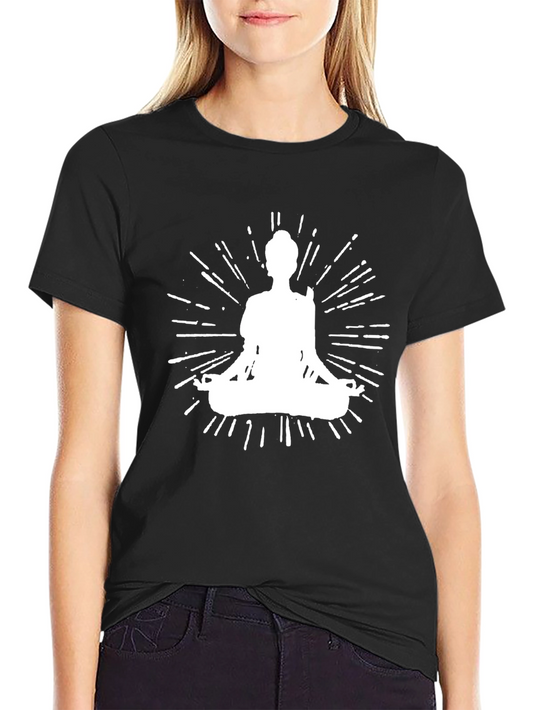 Zen Mode Tee: Meditating Silhouette Graphic T-Shirt