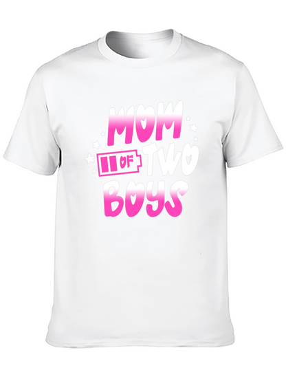Mom of Two Boys Graphic T-Shirt
