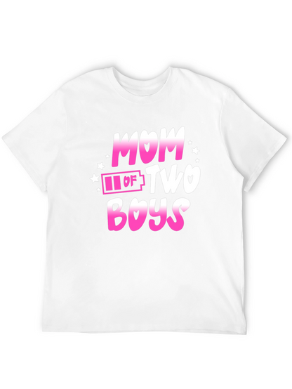 Mom of Two Boys Graphic T-Shirt