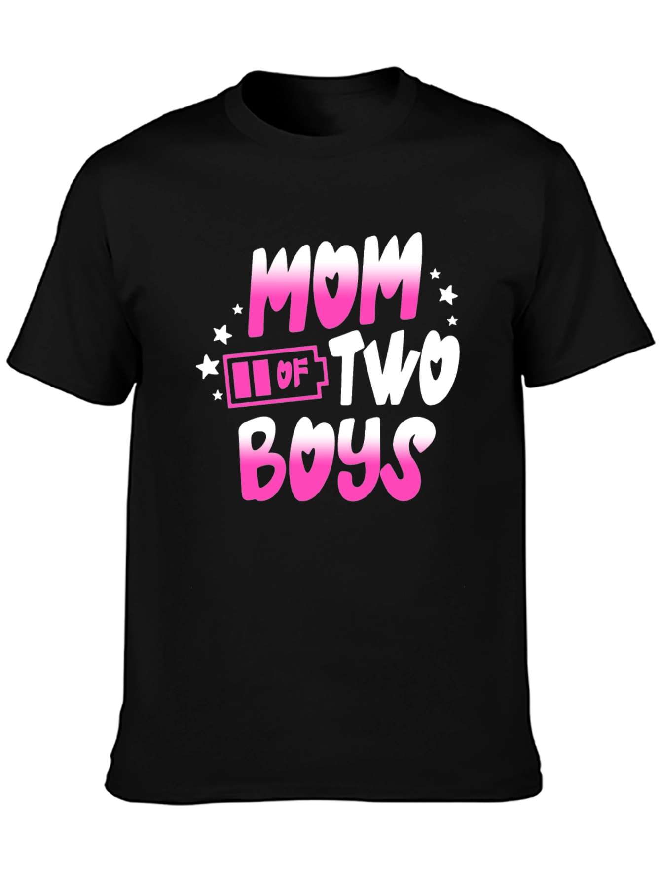 Mom of Two Boys Graphic T-Shirt