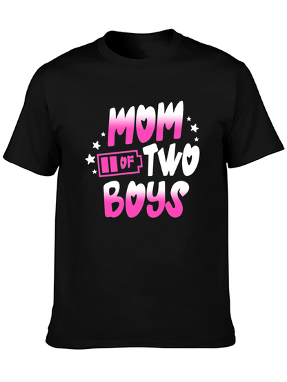 Mom of Two Boys Graphic T-Shirt