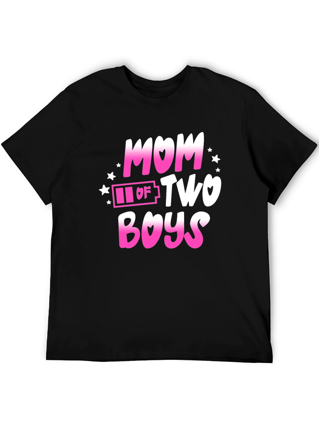 Mom of Two Boys Graphic T-Shirt