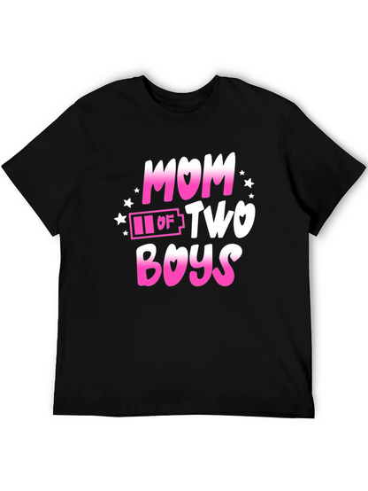 Mom of Two Boys Graphic T-Shirt